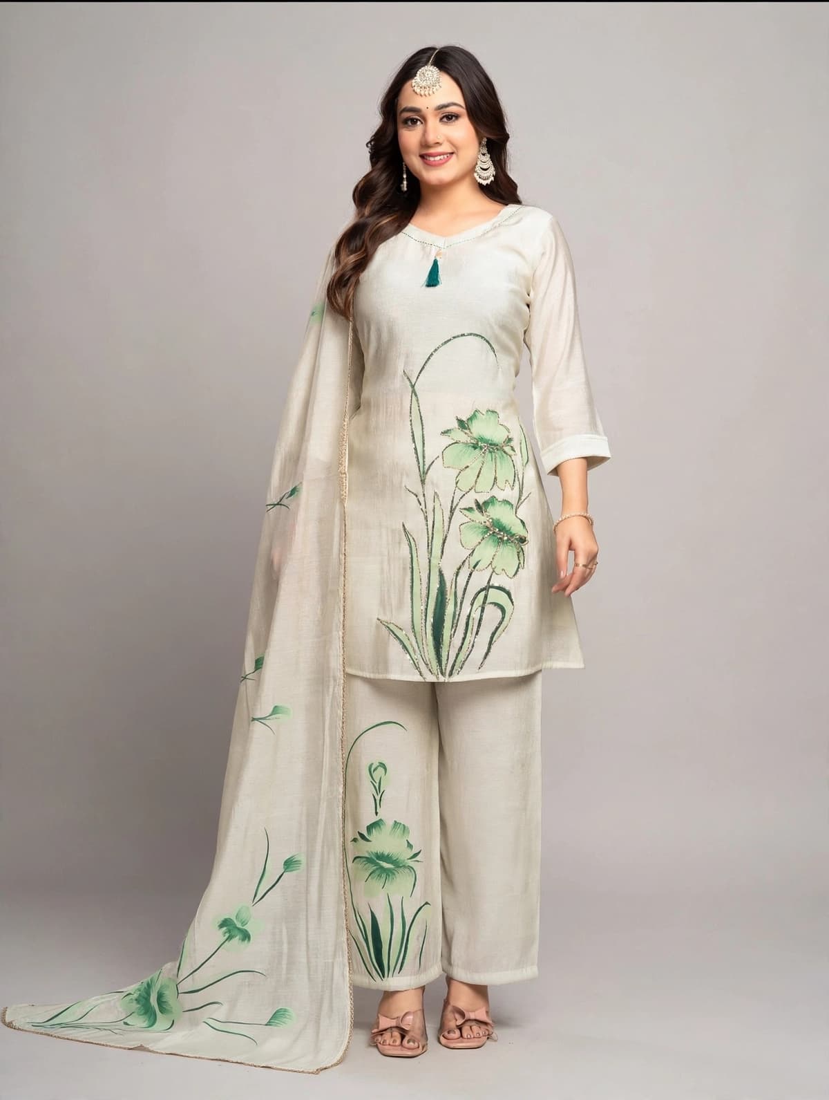 DES-18437 Mint-Green Suit Set — Full Silhouette